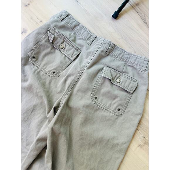 VTG Women’s Wide Leg Khaki Chino Pants Utility Pockets Waist 29 Classic Workwear - Picture 5 of 8